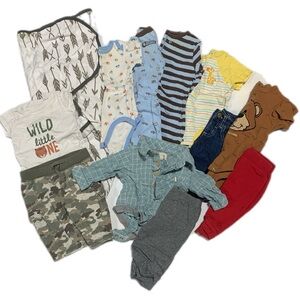 Assorted Baby Infant‎ Boys 0-3 months Clothing Set Lot Bundle Swaddle 4280